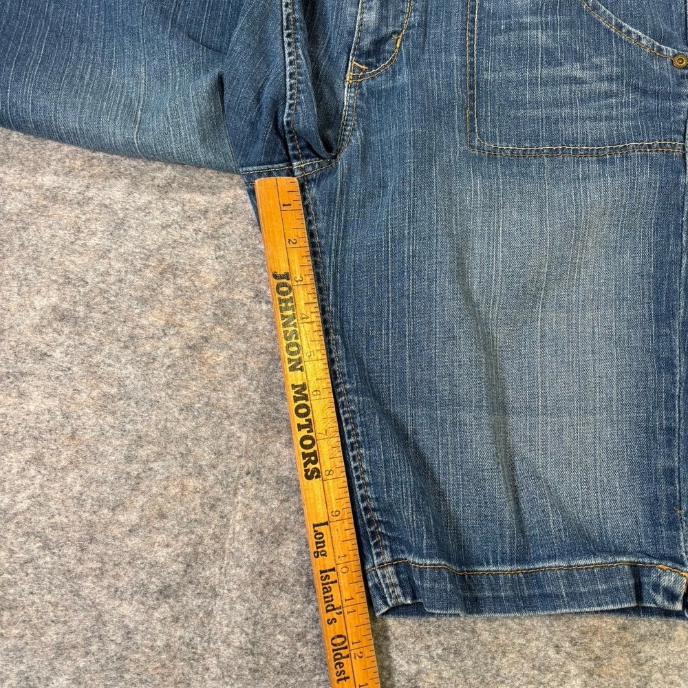 OLD NAVY LOW WAIST STRETCH Women 14 Cotton Stretch Flap Pockets 12" Denim Shorts - Picture 7 of 10